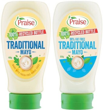 Coles Praise traditional mayonnaise 490g-555g offer