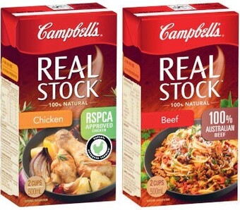 Coles Campbell's stock 500ml offer