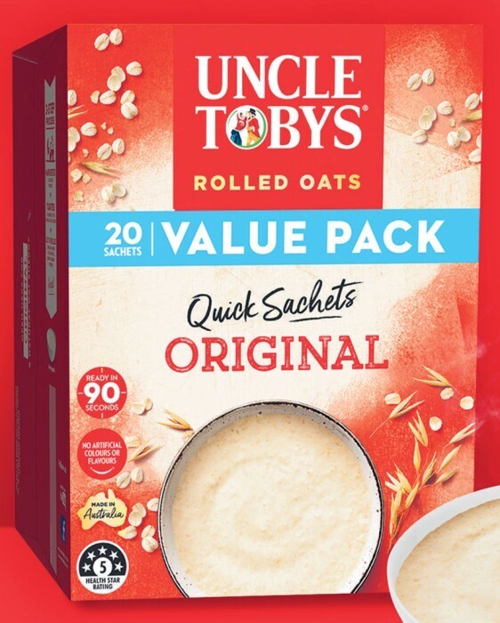 Uncle tobys quick oats original 680g offer at Coles