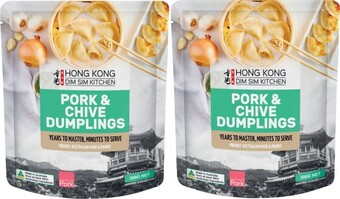 Coles Hong kong dim sim kitchen pork & chive dumpling 300g offer