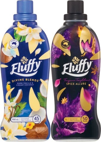 Coles Fluffy fabric softener 900ml-1 litre offer