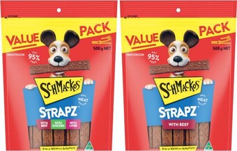 Coles Schmackos dog treats 500g offer