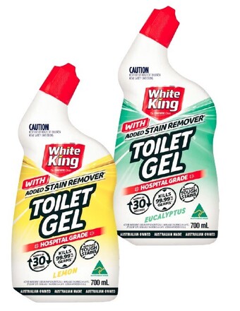 Coles White king power toilet gel 700ml offer