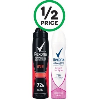 Woolworths Rexona advanced antiperspirant deodorant 220ml offer