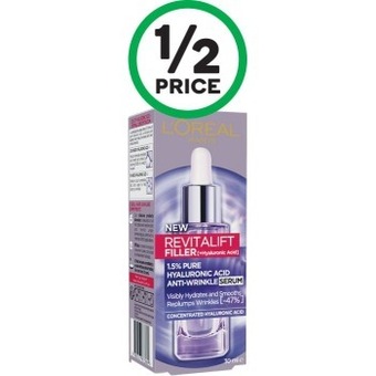 Woolworths L’oreal paris revitalift filler serum 30ml offer