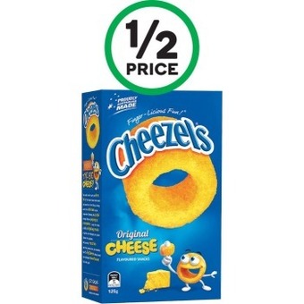 Woolworths Cheezels cheese 125g offer