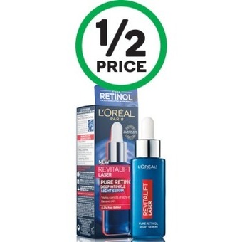 Woolworths L’oreal revitalift laser pure retinol deep wrinkle night serum 30ml offer