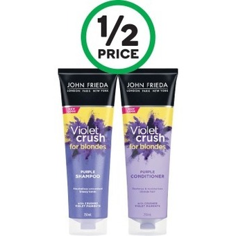 Woolworths John frieda shampoo or conditioner 250ml offer