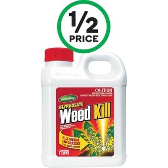 Woolworths Brunnings weed kill concentrate 1 litre offer