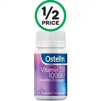 Woolworths Ostelin vitamin d capsules pk 60# offer