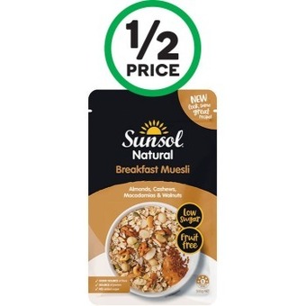 Woolworths Sunsol muesli 500g offer