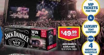 Bottlemart Jack daniel's & cola 4.8% offer