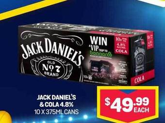 Bottlemart Jack daniel's & cola 4.8% offer