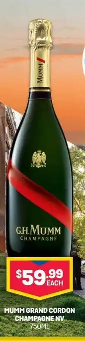Bottlemart Mumm grand cordon champagne nv offer