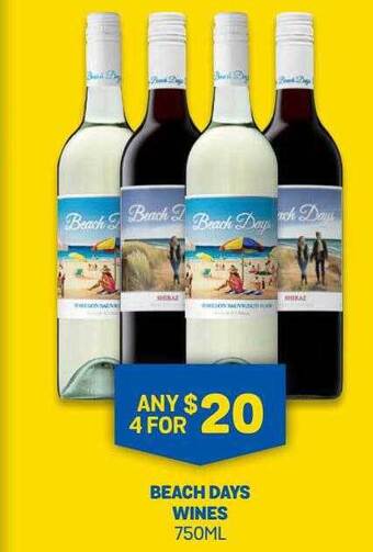 Bottlemart Beach days wines offer
