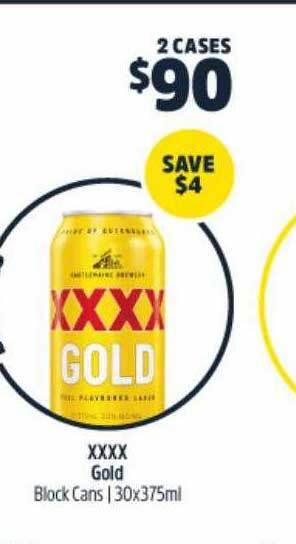 BWS Xxxx gold block cans offer
