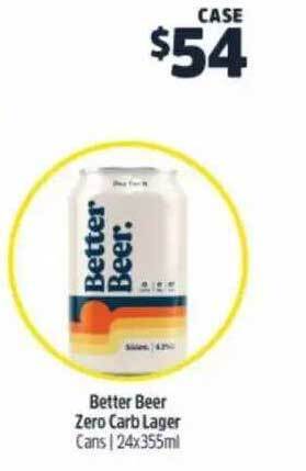 Better beer zero carb lager