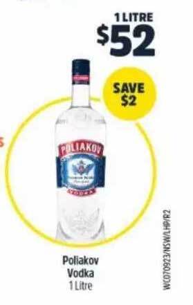BWS Poliakov vodka offer