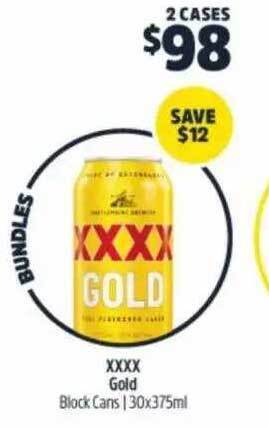 BWS Xxxx gold block cans offer