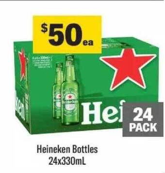 Liquorland Heineken bottles 24x330ml offer