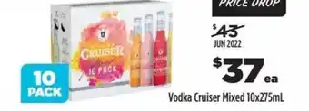 Vodka cruiser mixed 10