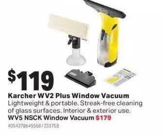 Mitre 10 Karcher wv2 plus window vacuum offer