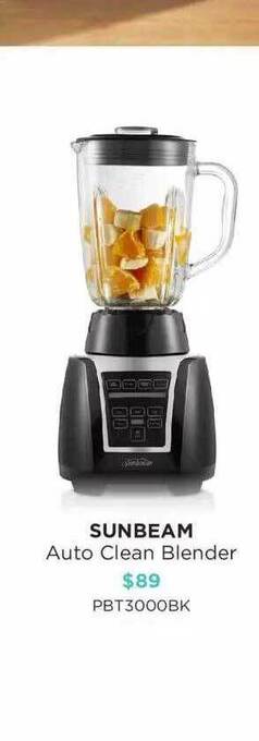 Bing Lee Sunbeam auto clean blender offer