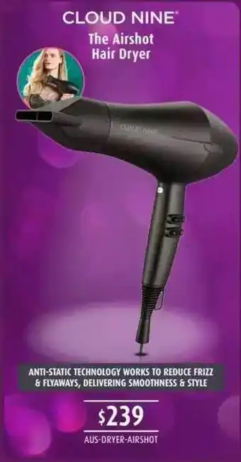 Shaver Shop Cloud nine the airshot hair dryer offer