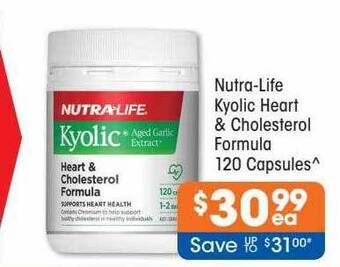 Good Price Pharmacy Nutra-life kyolic heart & cholesterol formula 120 capsules offer