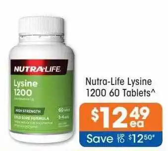 Good Price Pharmacy Nutra-life lysine 1200 60 tablets offer