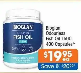 Bioglan odourless fish oil 1500 400 capsules