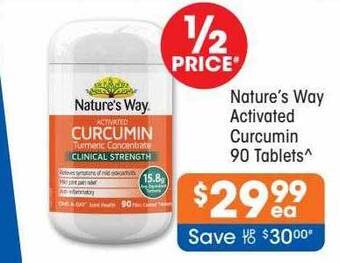 Good Price Pharmacy Nature's way activated curcumin 90 tablets offer