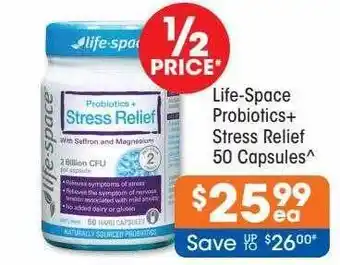 Good Price Pharmacy Life-space probiotics + stress refilef 50 capsules offer