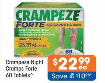 Good Price Pharmacy Crampeze night cramps forte 60 tablets offer