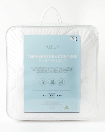 Myer Heritage temperature control quilt offer