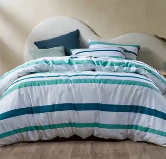 Myer Vue lincoln stripe quilt cover set* offer