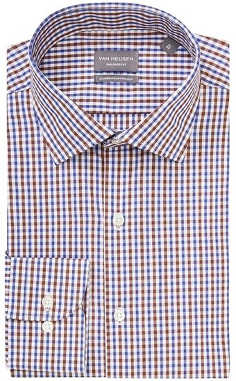 Myer Van heusen business shirt - navy/brown offer