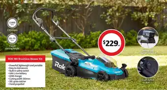 Coles Rok 18v brushless mower kit offer