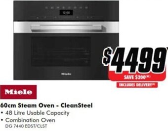 The Good Guys 60cm Steam Oven - CleanSteel offer