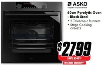 The Good Guys 60cm Pyrolytic Oven - Black Steel offer