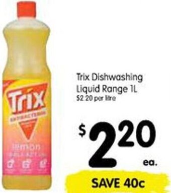 Spar Trix Dishwashing Liquid Range 1L offer