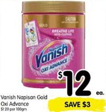 Spar Vanish Napisan Gold Oxi Advance offer