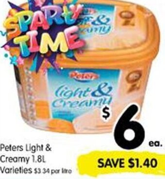 Spar Peters Light & Creamy 1.8L offer