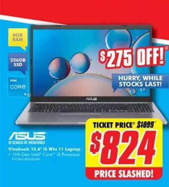 The Good Guys Asus vivobook 15.6 offer