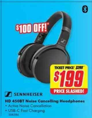 The Good Guys Sennheiser hd 450bt noise cancelling headphones offer