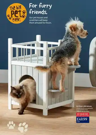 ALDI Pet house with balcony offer