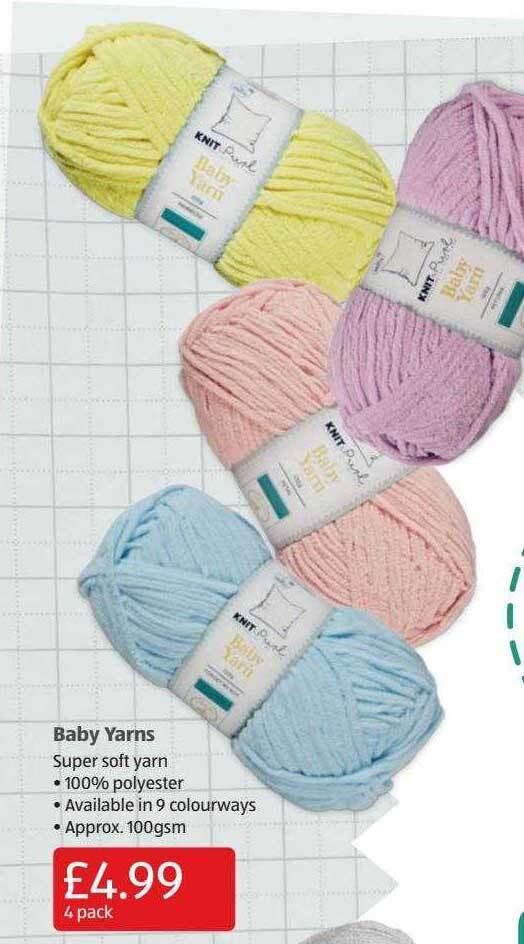 Baby yarns offer at ALDI