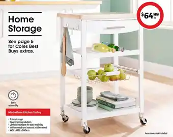 Coles Marketlane kitchen trolley offer