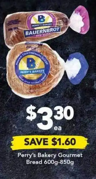 Drakes Perry's bakery gourmet bread offer