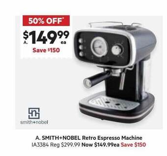 Harris Scarfe Smith+nobel retro espresso machine offer